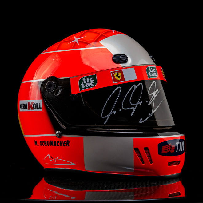 Miami Auction LOT 011 - Michael Schumacher 2000 Ferrari Helmet - Replica Signed 1 Of 30