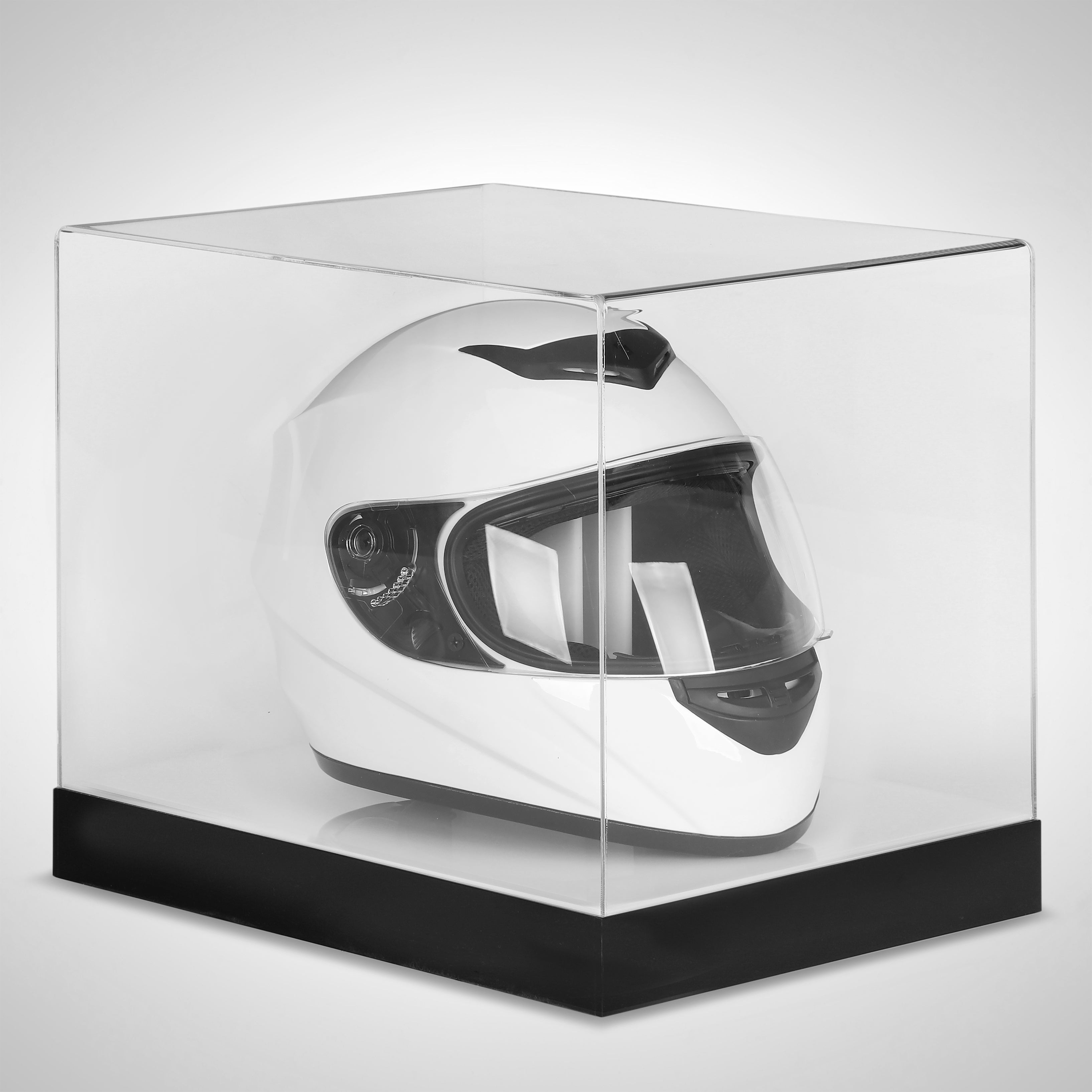 Full Size Helmet Display Case With LED Colour Display