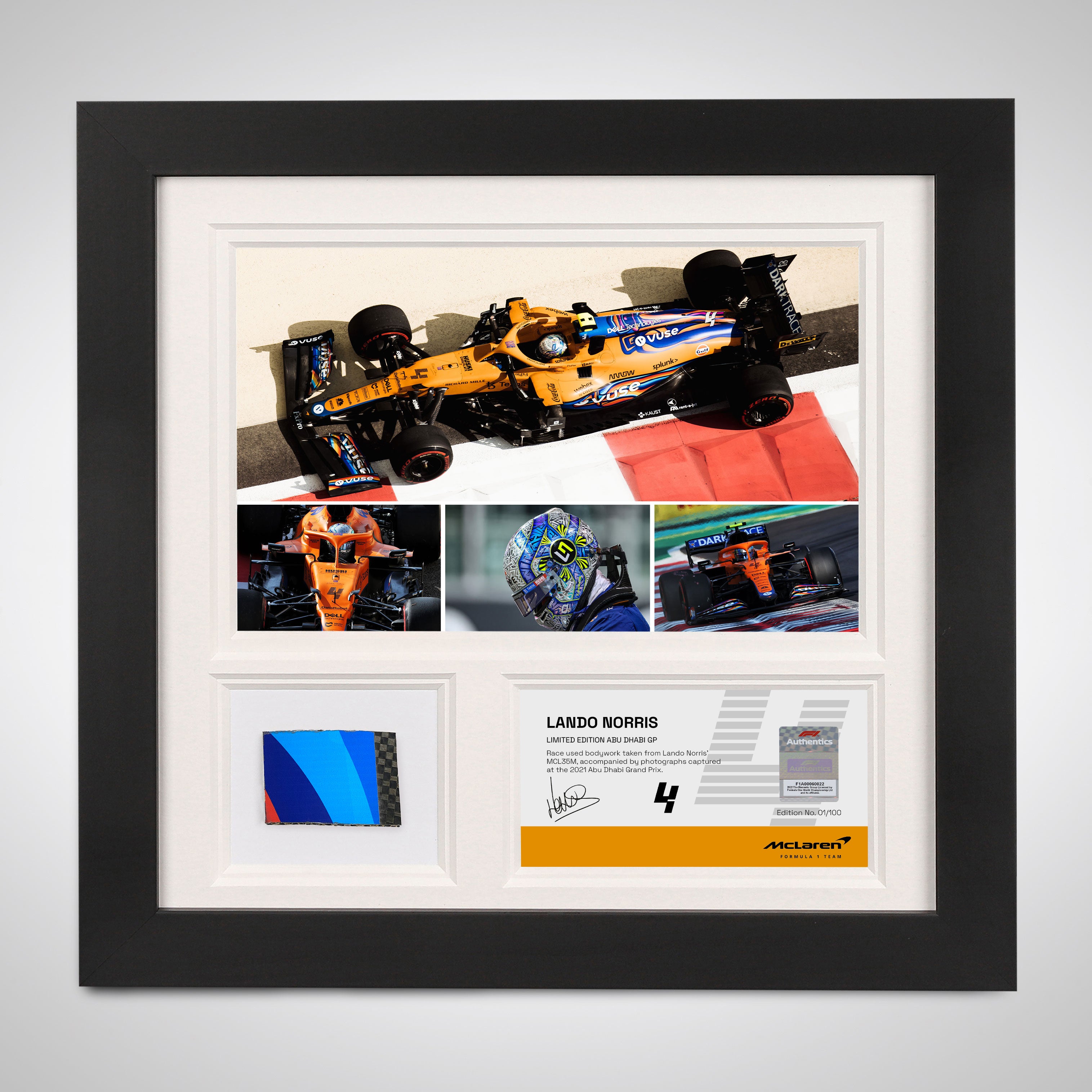 Limited Edition Lando Norris 2021 Bodywork Photo Collage Abu Dhabi