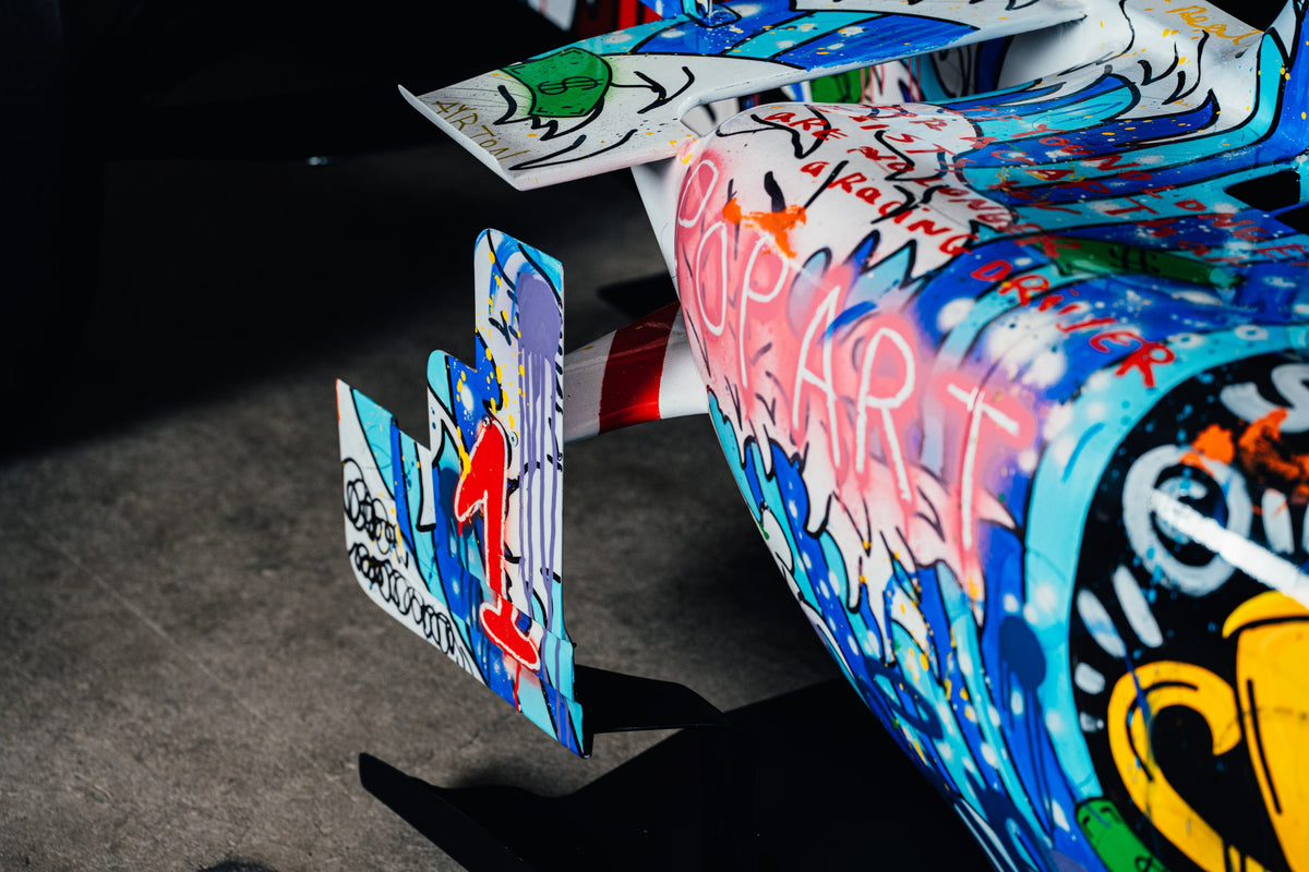 Ayrton Senna tribute Formula 1 art show car, full-size premium display vehicle for motorsport exhibitions and collector showcases