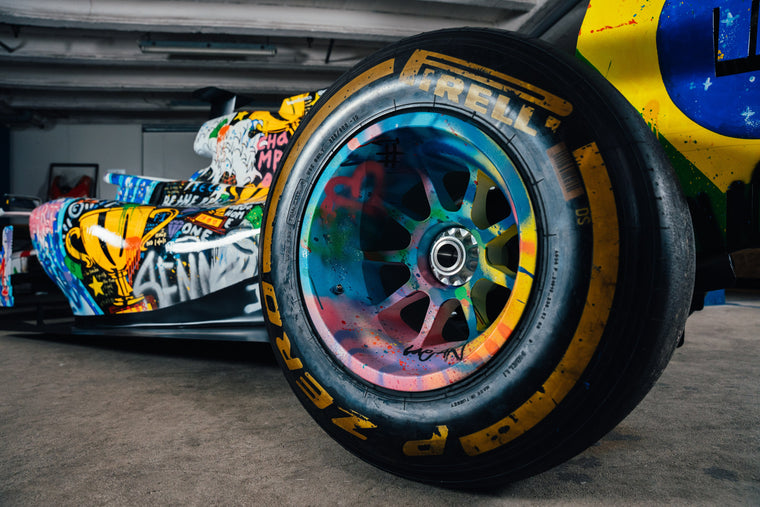 Ayrton Senna legacy art show car, premium full-size Formula 1-inspired exhibition display with exclusive artistic styling