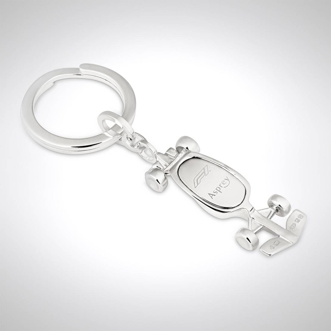 Asprey F1® 2022 Sterling Silver Racing Car Keyring