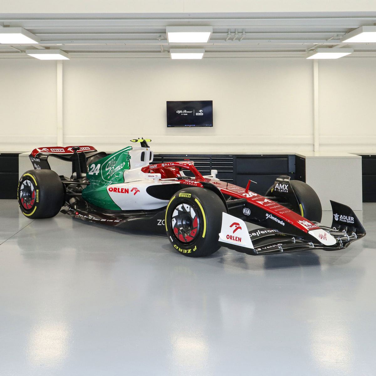 Alfa Romeo C42 2022 Azerbaijan Grand Prix Formula 1 show car, full-size Formula 1-inspired display vehicle for collectors and exhibitions