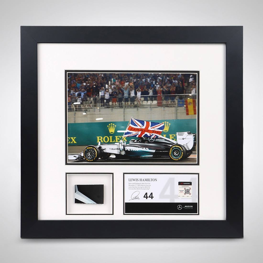 Lewis Hamilton 2014 'British Flag' Bodywork & Photo - Abu Dhabi GP