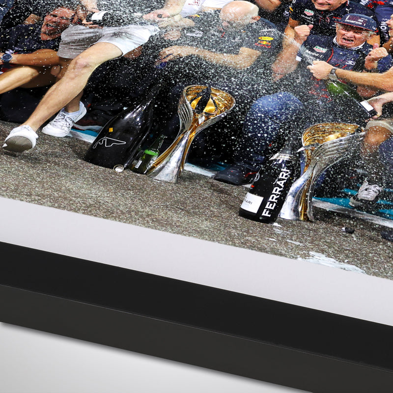 Max Verstappen 2021 'World Champion Red Bull Team Celebrations' Print - Abu Dhabi GP